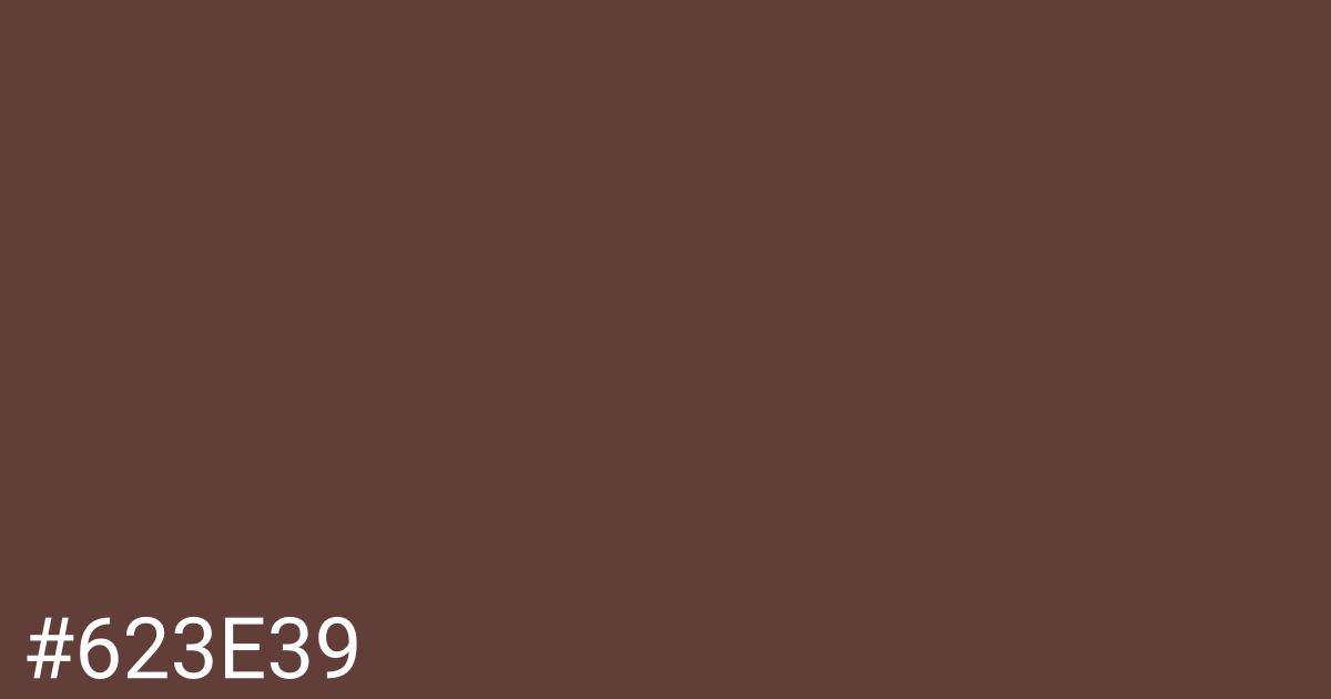 Hex color #623e39 graphic
