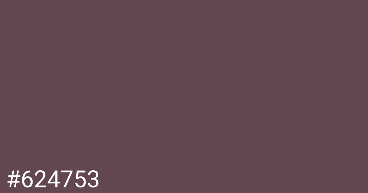 Hex color #624753 graphic