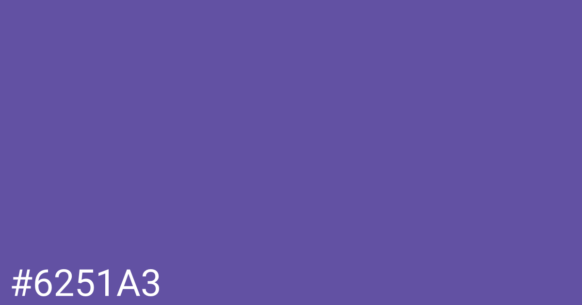 Hex color #6251a3 graphic