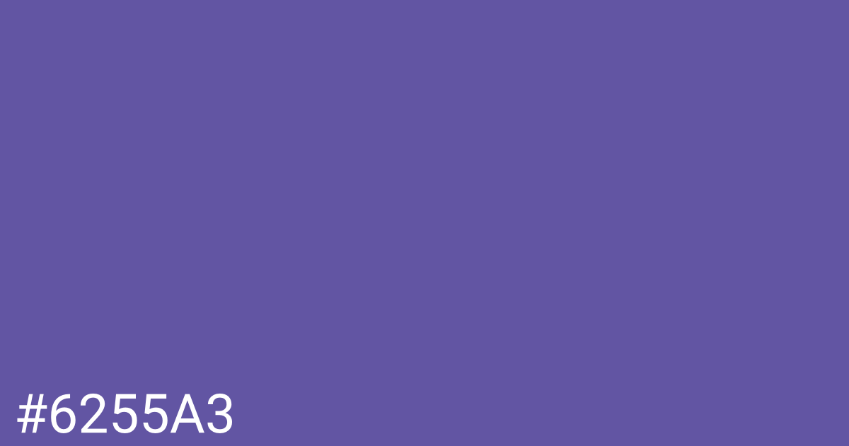 Hex color #6255a3 graphic