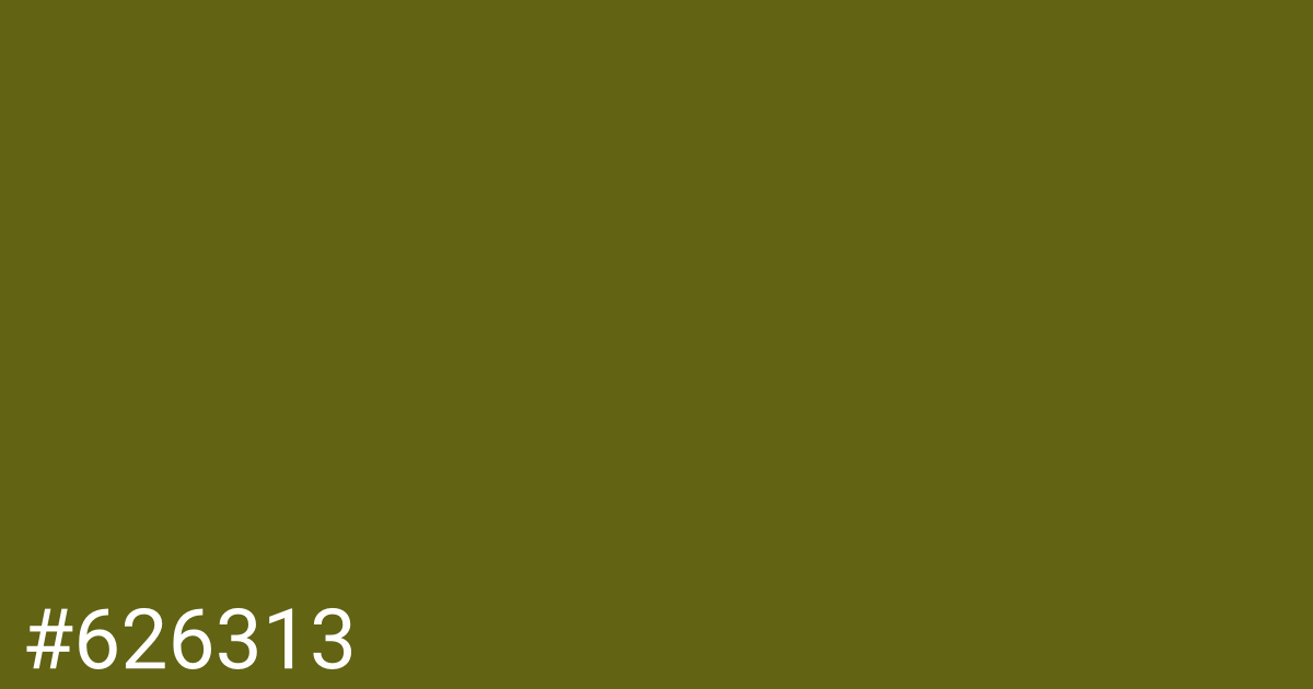 Hex color #626313 graphic