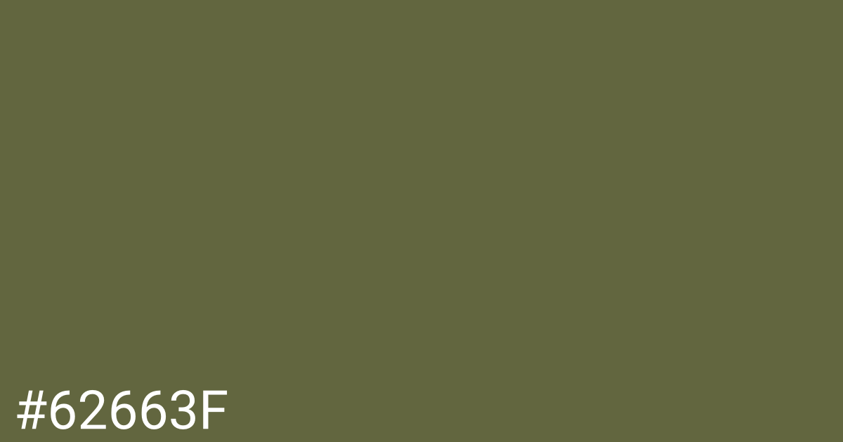 Hex color #62663f graphic