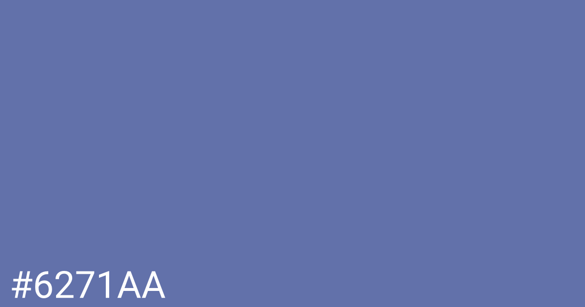 Hex color #6271aa graphic