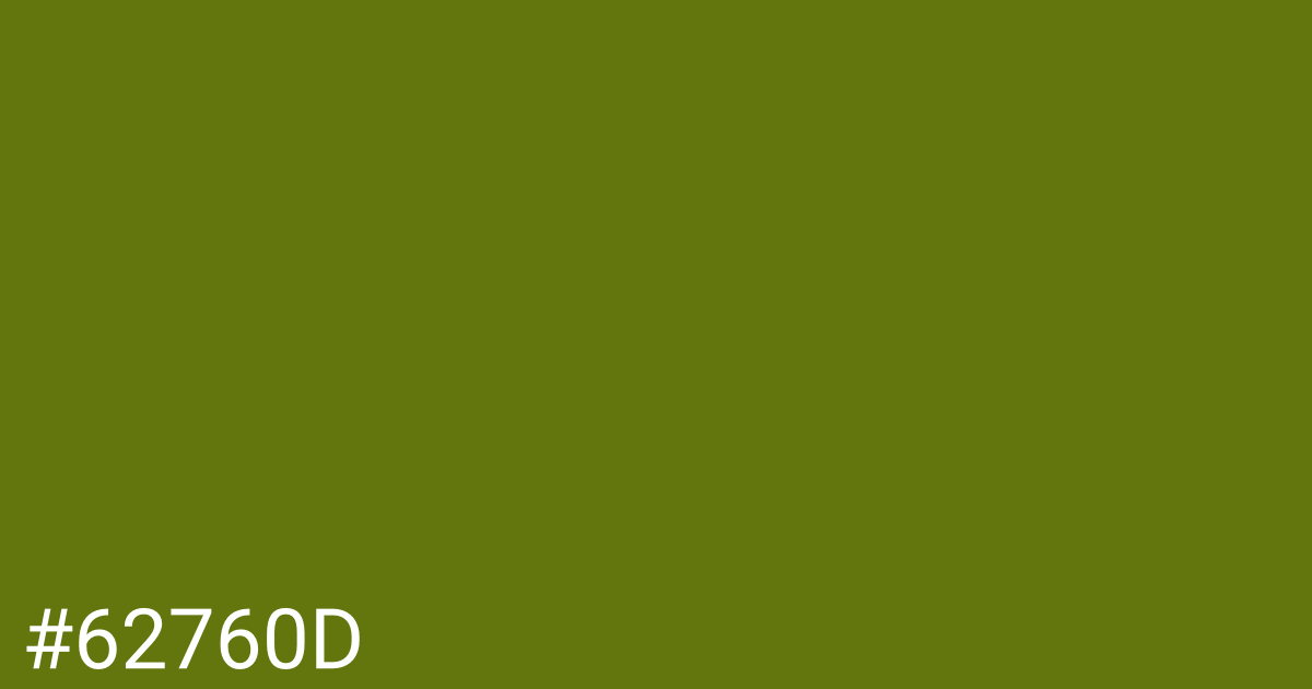 Hex color #62760d graphic
