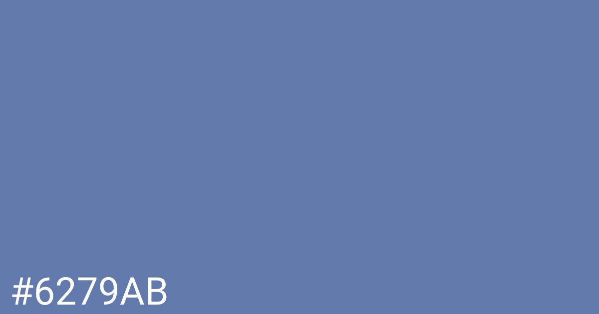 Hex color #6279ab graphic