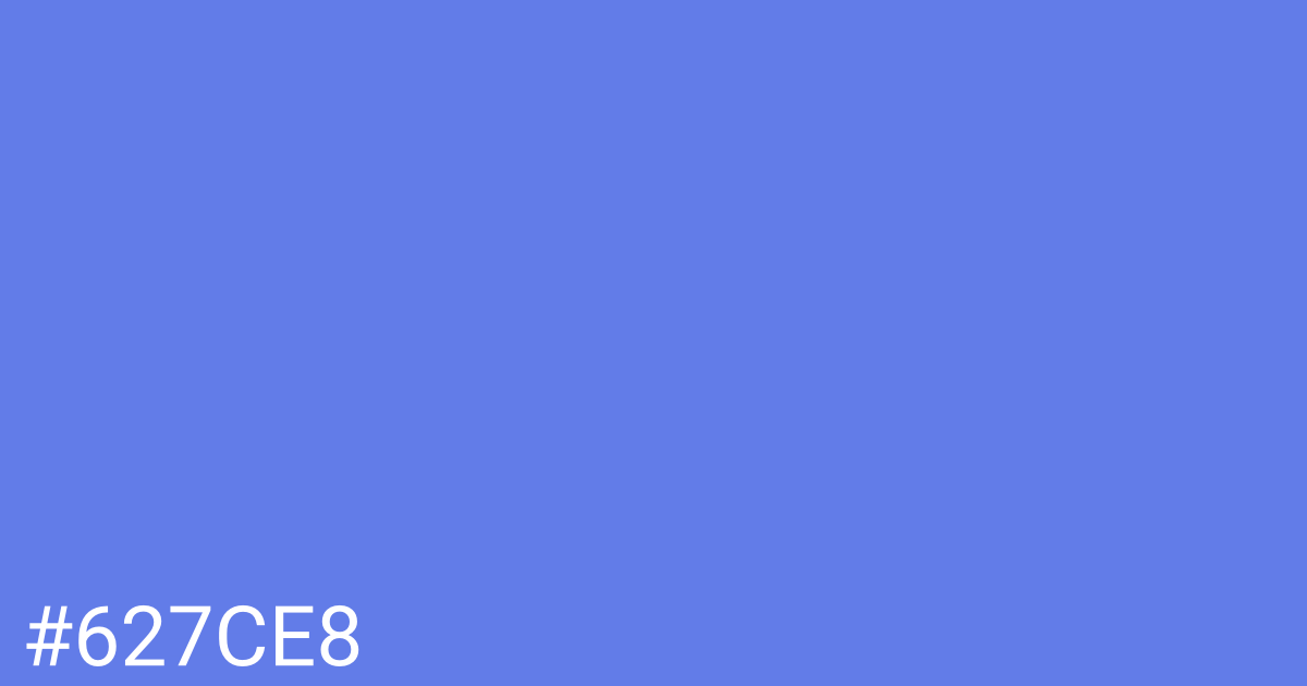 Hex color #627ce8 graphic