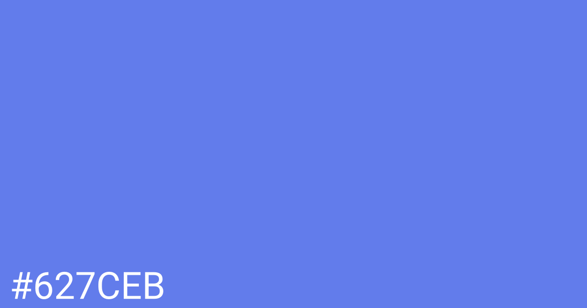 Hex color #627ceb graphic