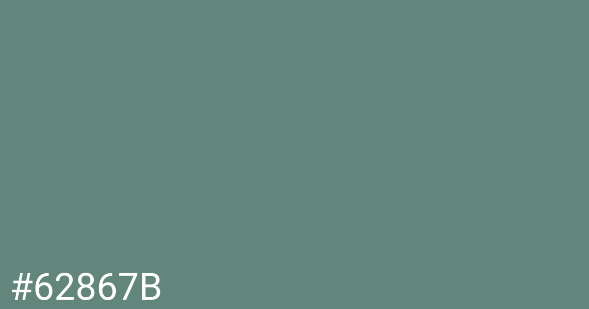 Hex color #62867b graphic