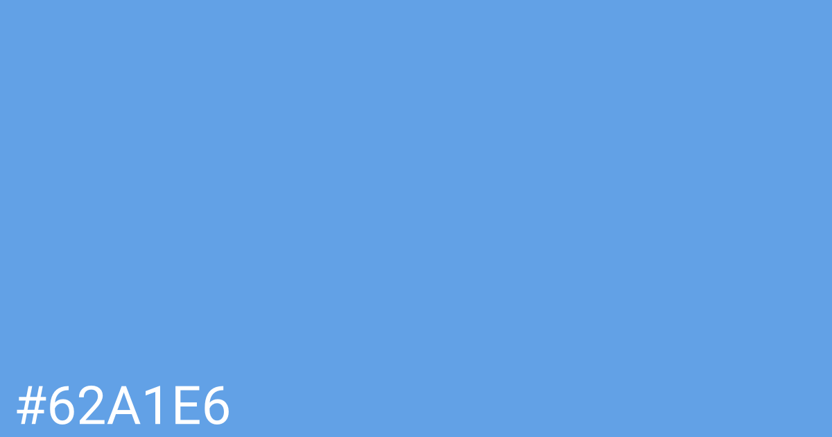 Hex color #62a1e6 graphic