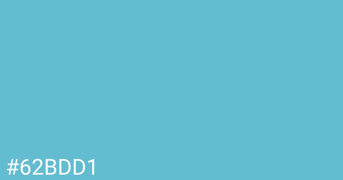 Hex color #62bdd1 graphic