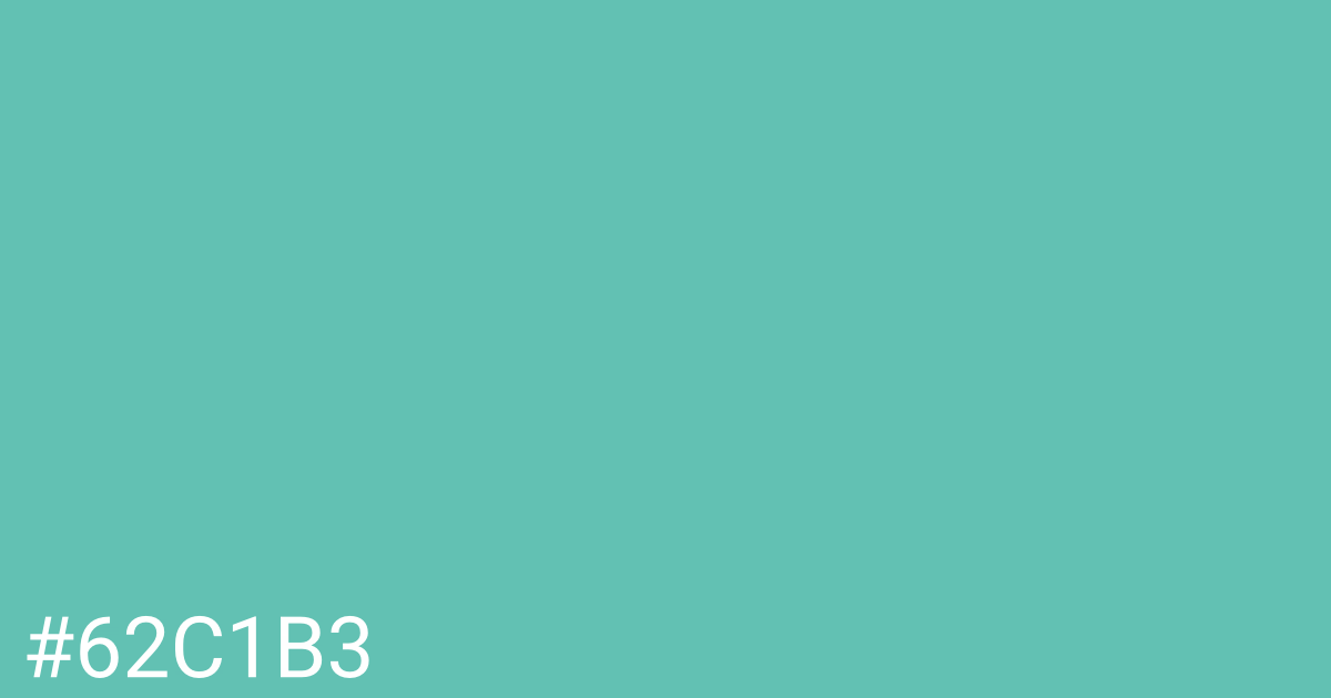 Hex color #62c1b3 graphic