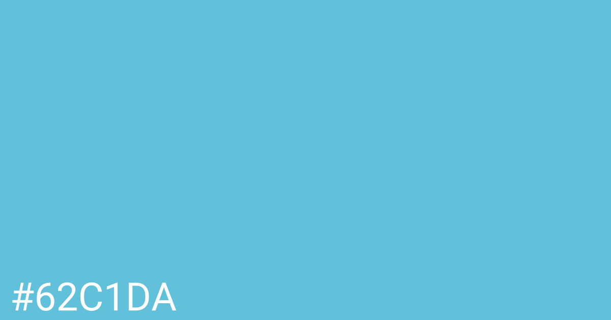 Hex color #62c1da graphic