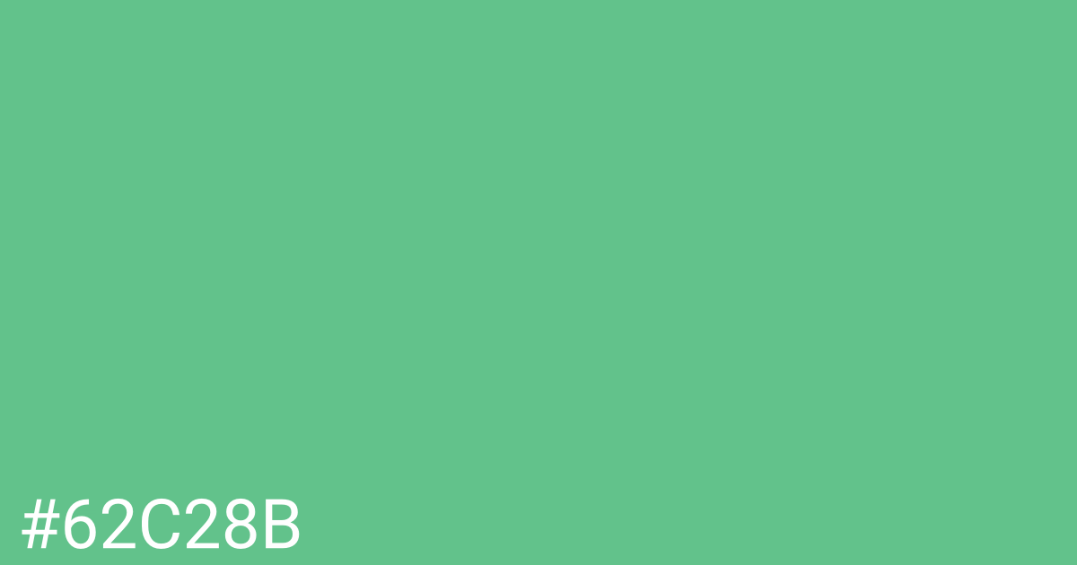 Hex color #62c28b graphic