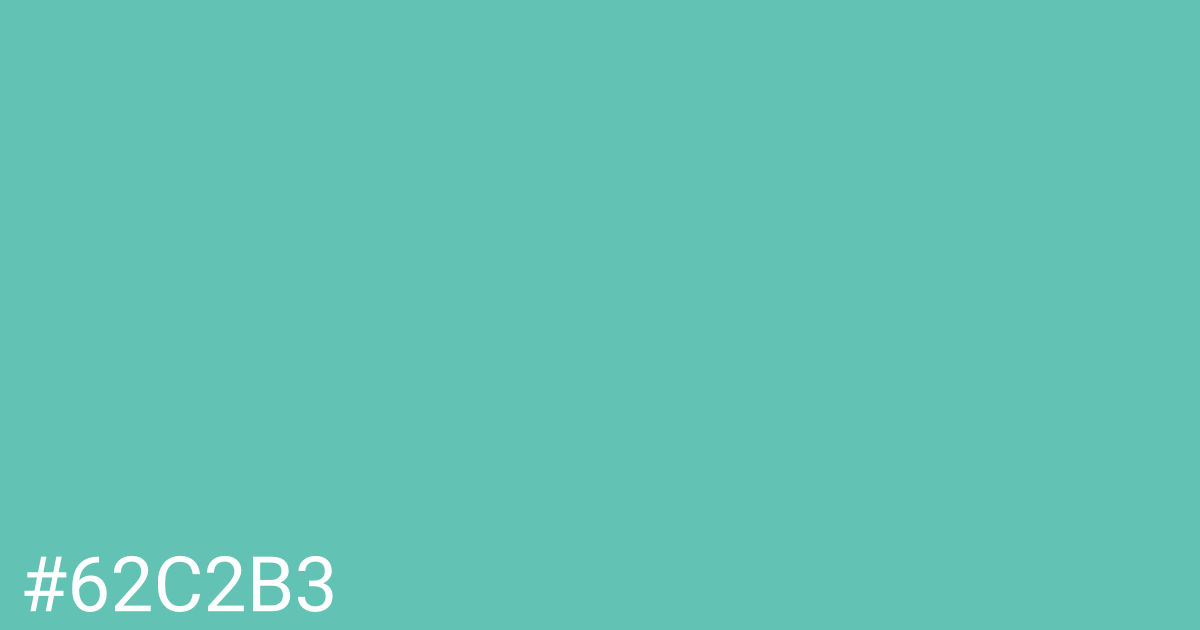 Hex color #62c2b3 graphic