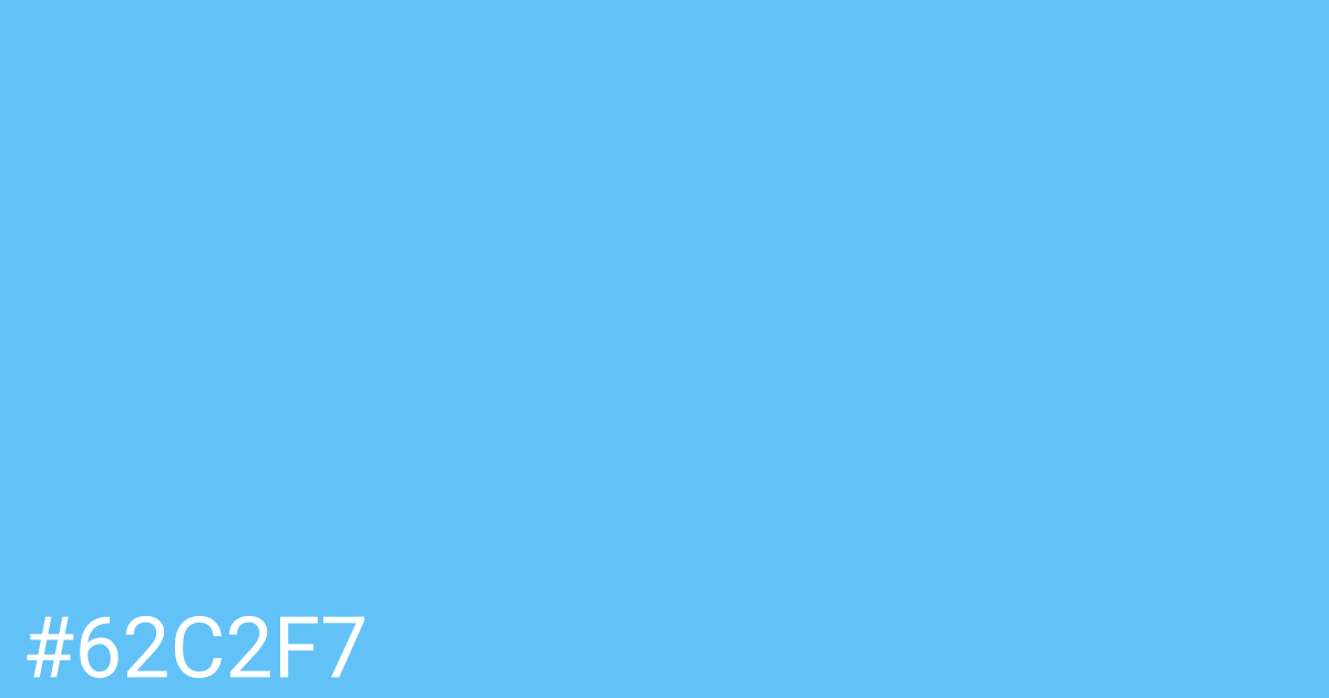 Hex color #62c2f7 graphic