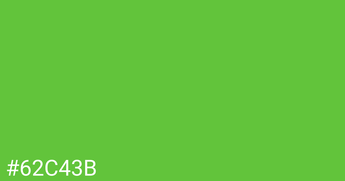 Hex color #62c43b graphic