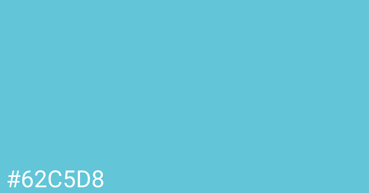 Hex color #62c5d8 graphic