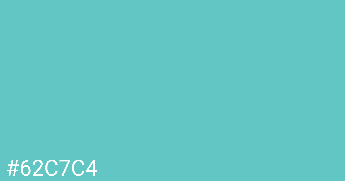 Hex color #62c7c4 graphic