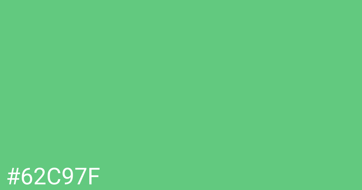 Hex color #62c97f graphic