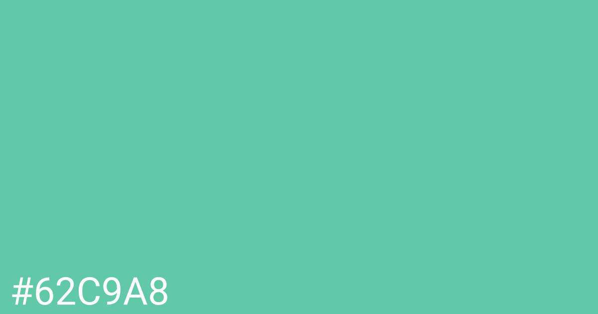 Hex color #62c9a8 graphic