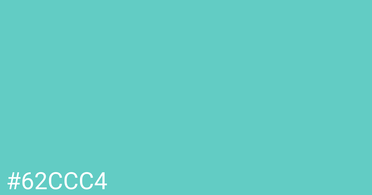 Hex color #62ccc4 graphic