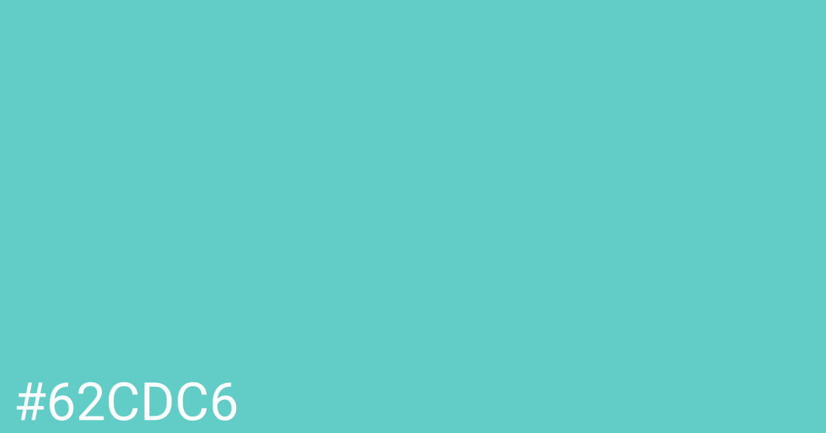 Hex color #62cdc6 graphic