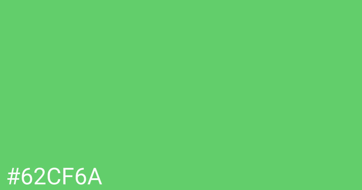 Hex color #62cf6a graphic