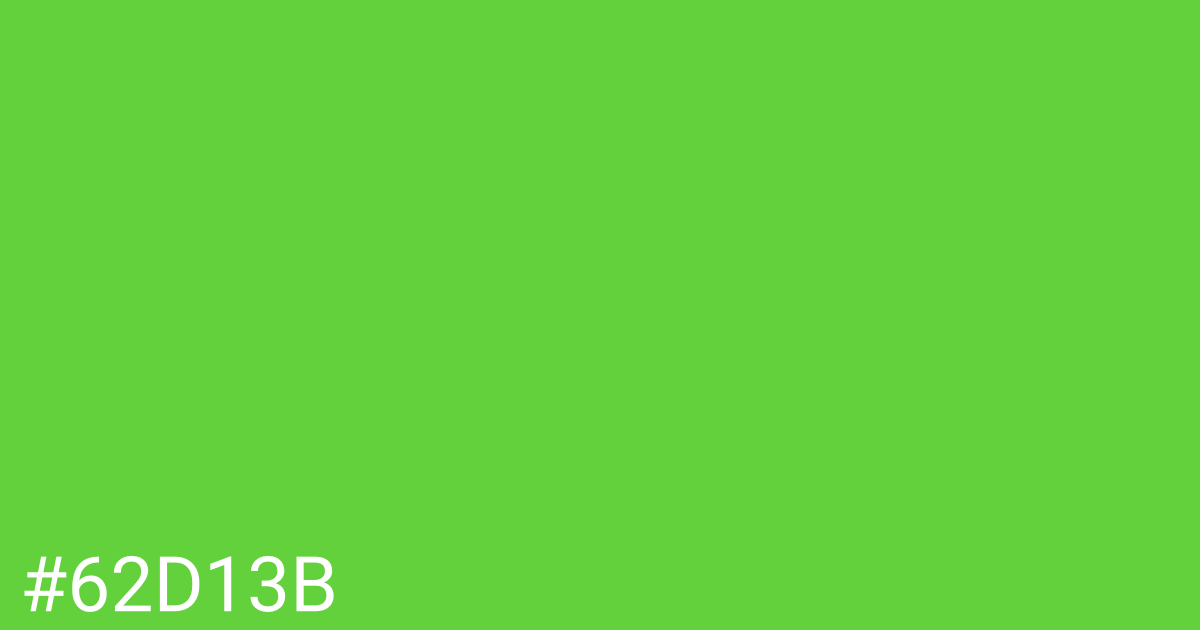 Hex color #62d13b graphic