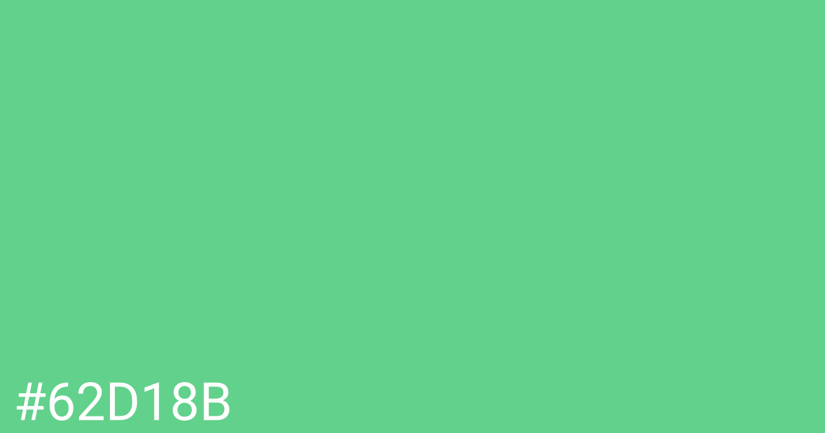 Hex color #62d18b graphic