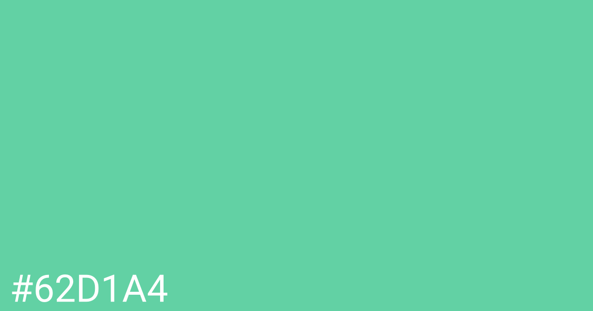 Hex color #62d1a4 graphic