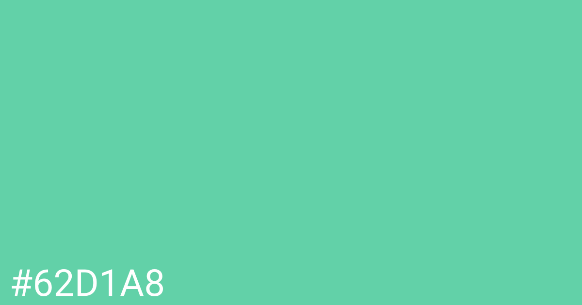 Hex color #62d1a8 graphic