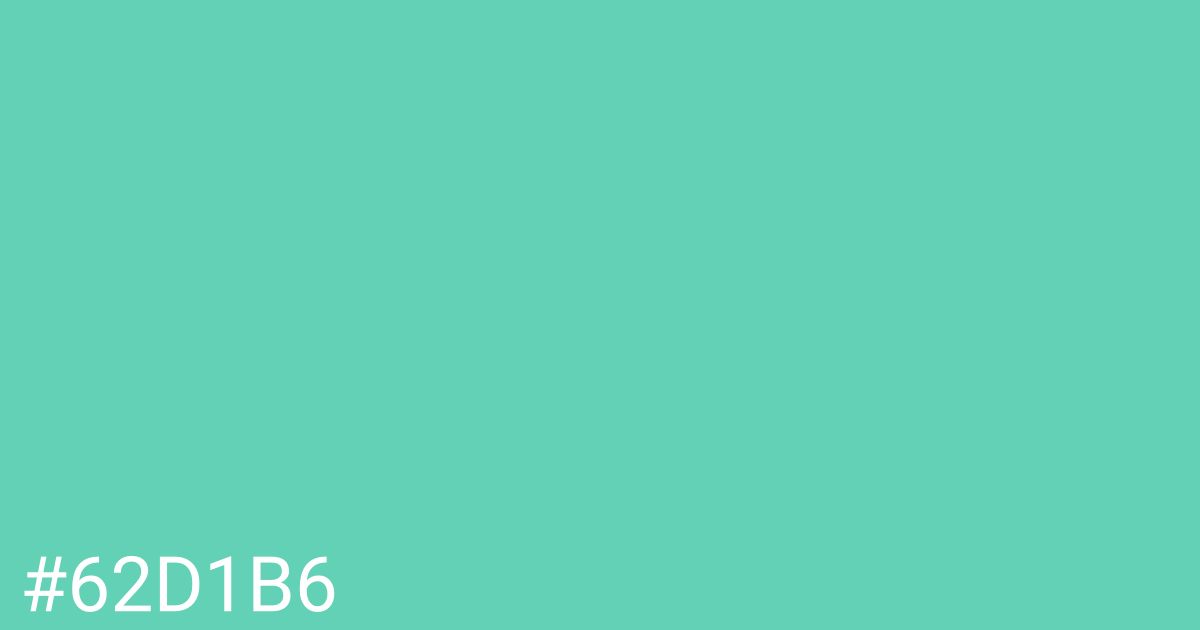 Hex color #62d1b6 graphic