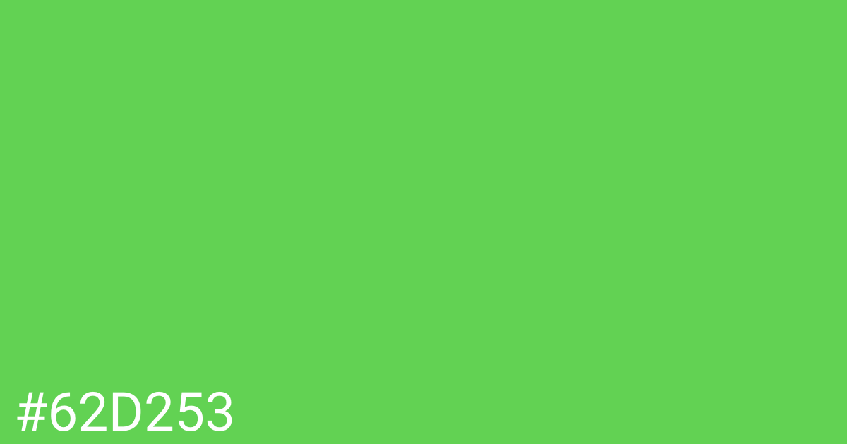 Hex color #62d253 graphic