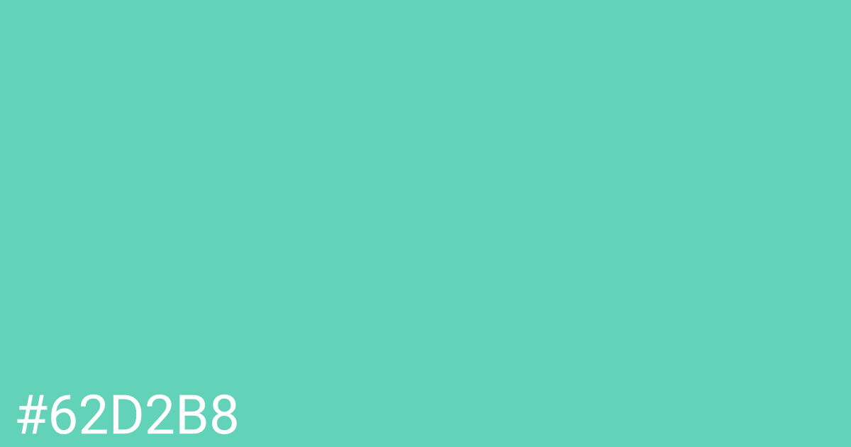 Hex color #62d2b8 graphic