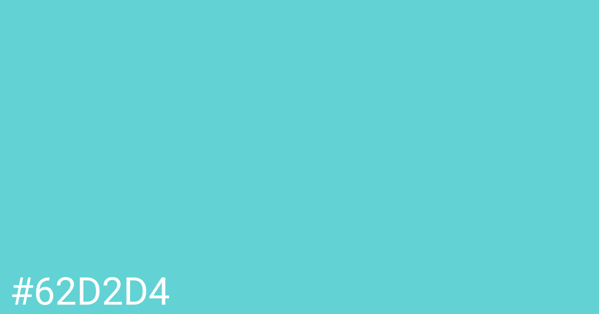 Hex color #62d2d4 graphic