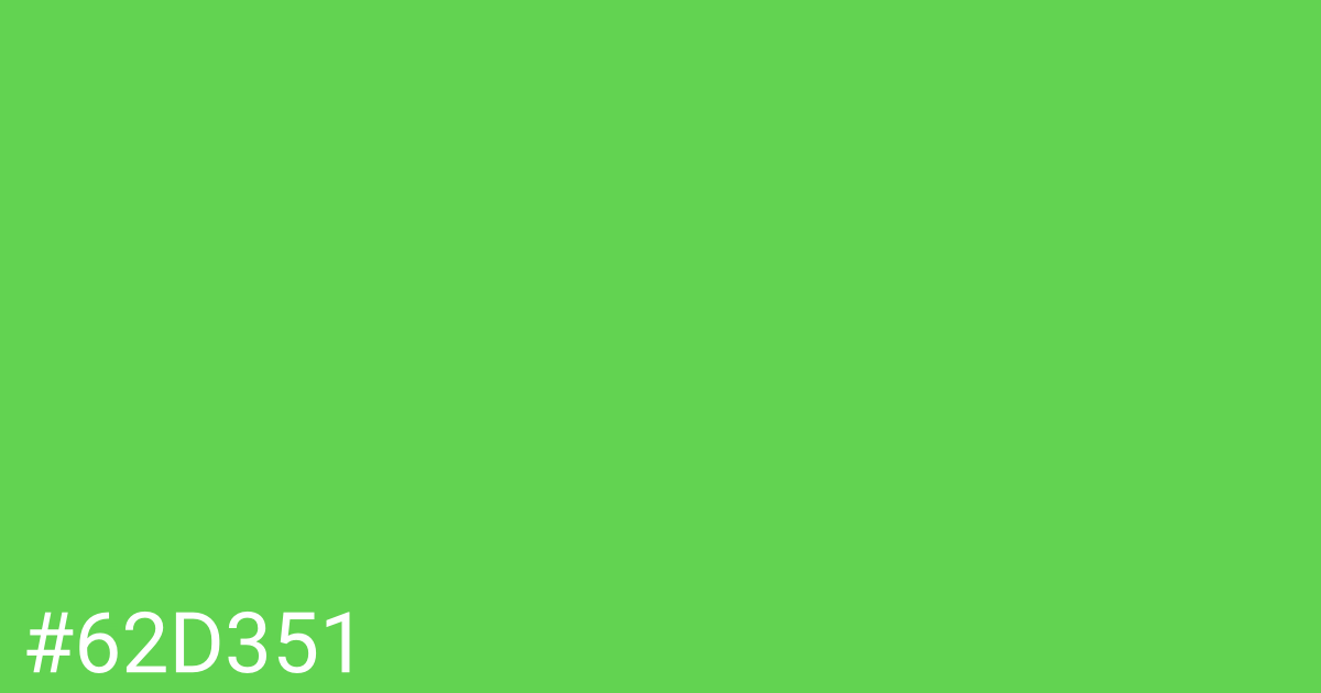 Hex color #62d351 graphic