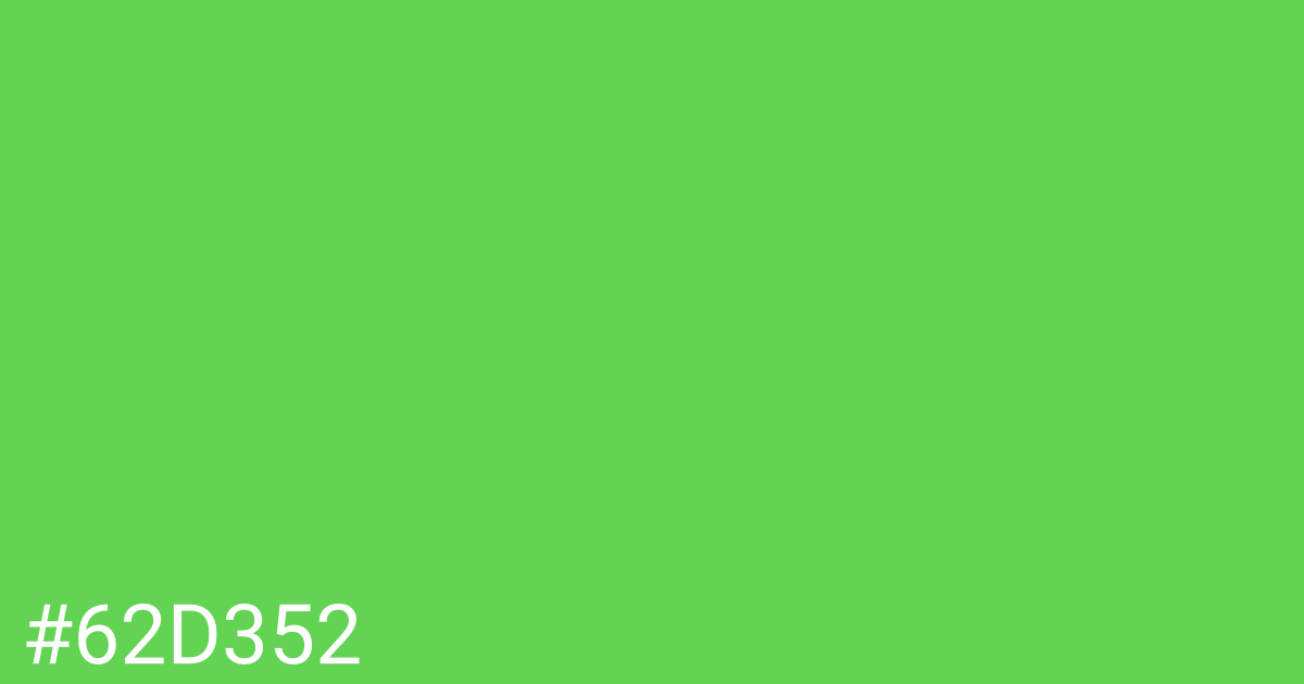 Hex color #62d352 graphic