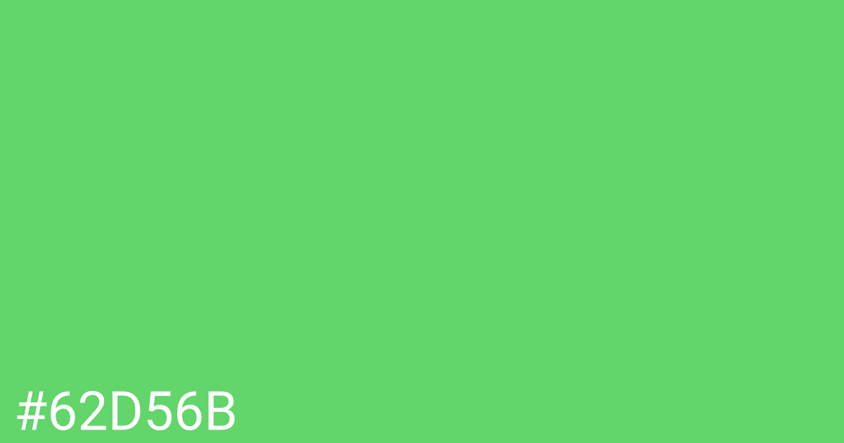 Hex color #62d56b graphic