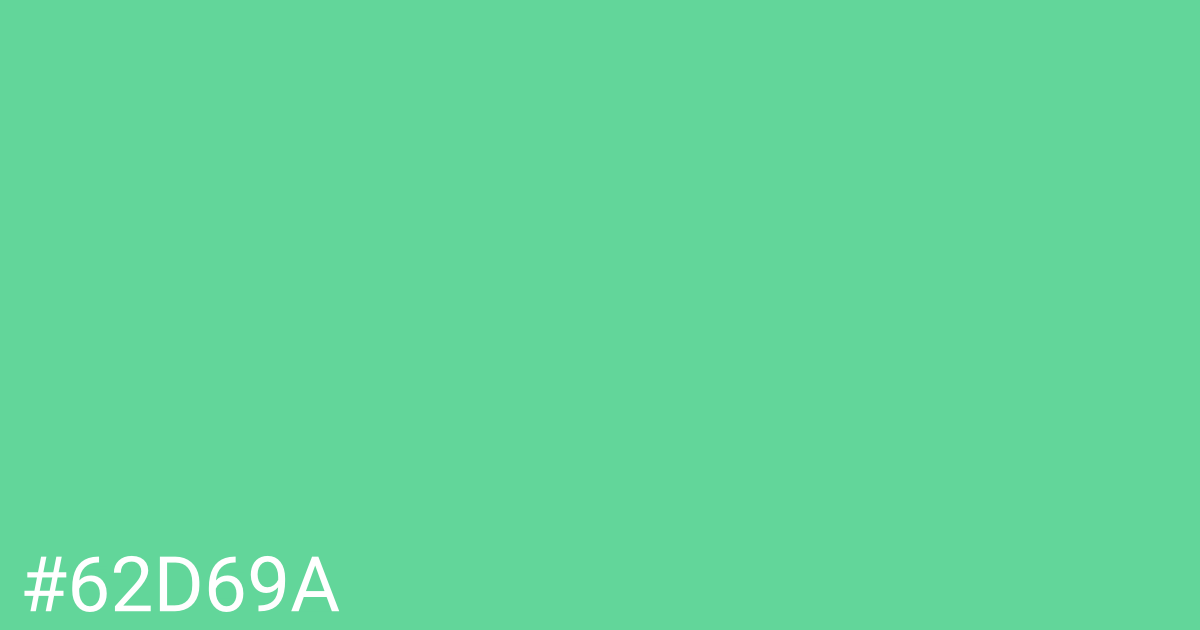 Hex color #62d69a graphic