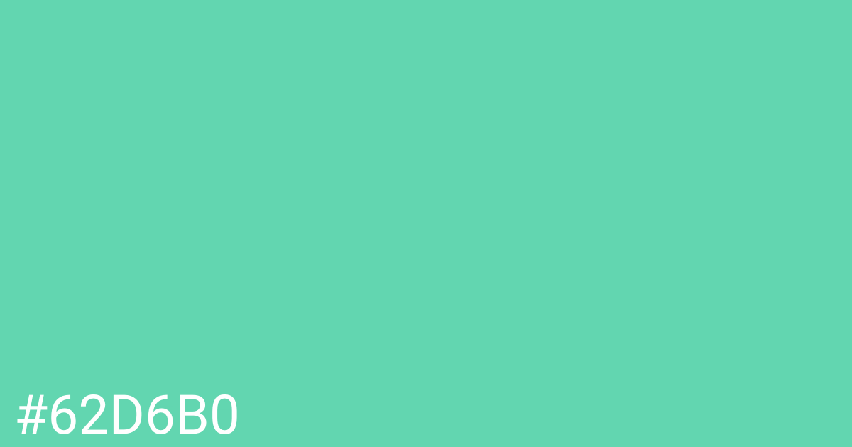 Hex color #62d6b0 graphic