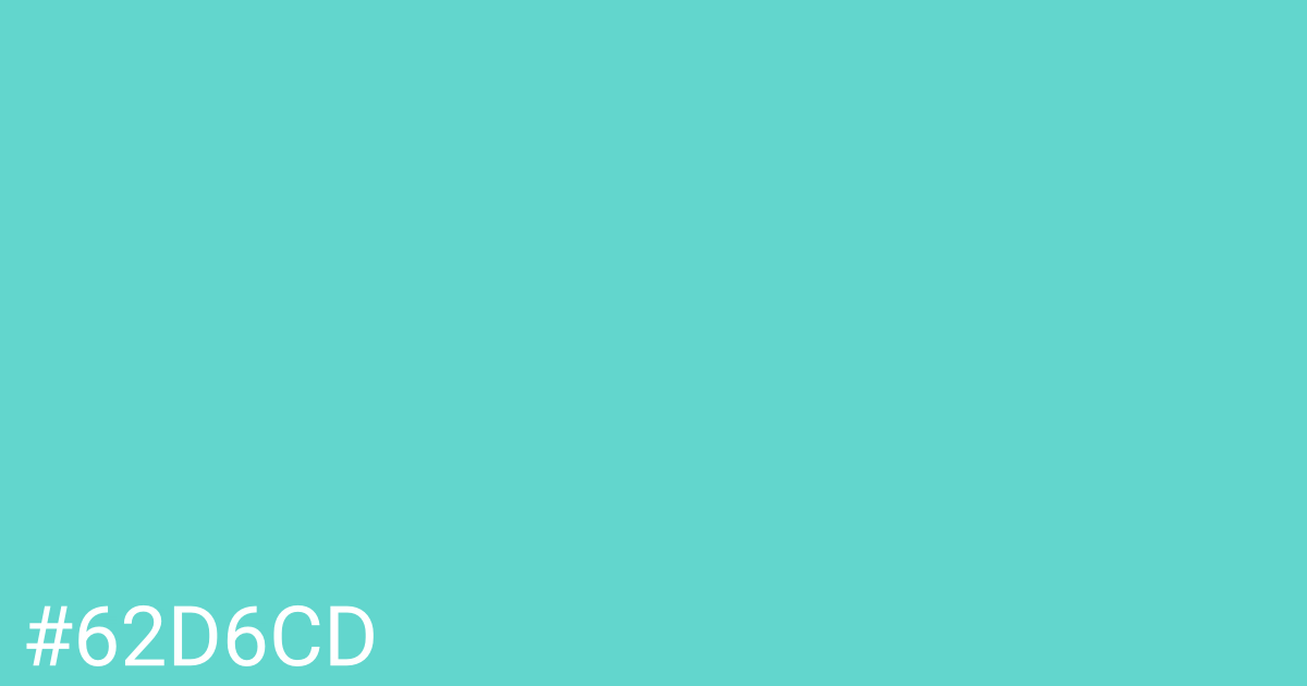 Hex color #62d6cd graphic