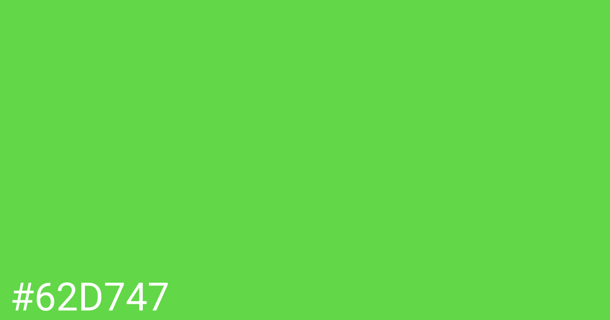 Hex color #62d747 graphic