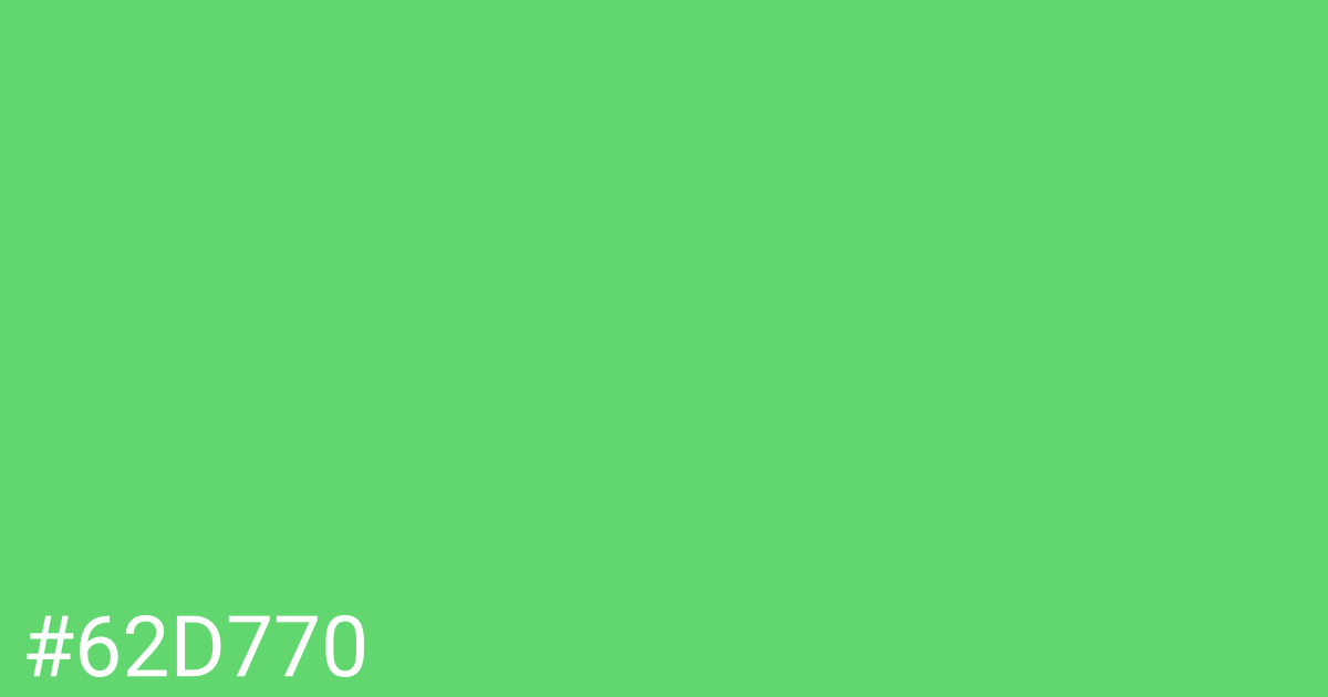 Hex color #62d770 graphic