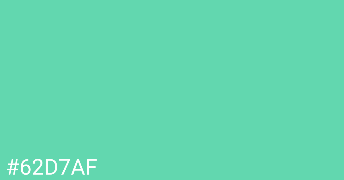 Hex color #62d7af graphic