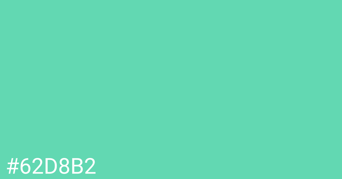 Hex color #62d8b2 graphic