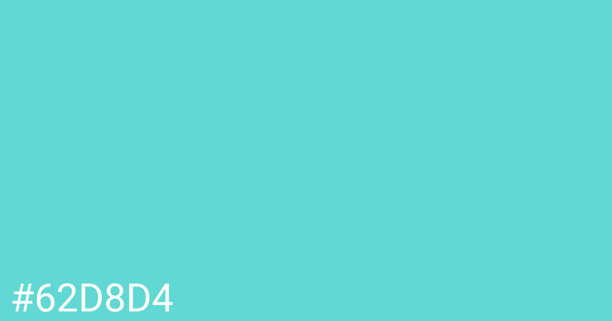 Hex color #62d8d4 graphic