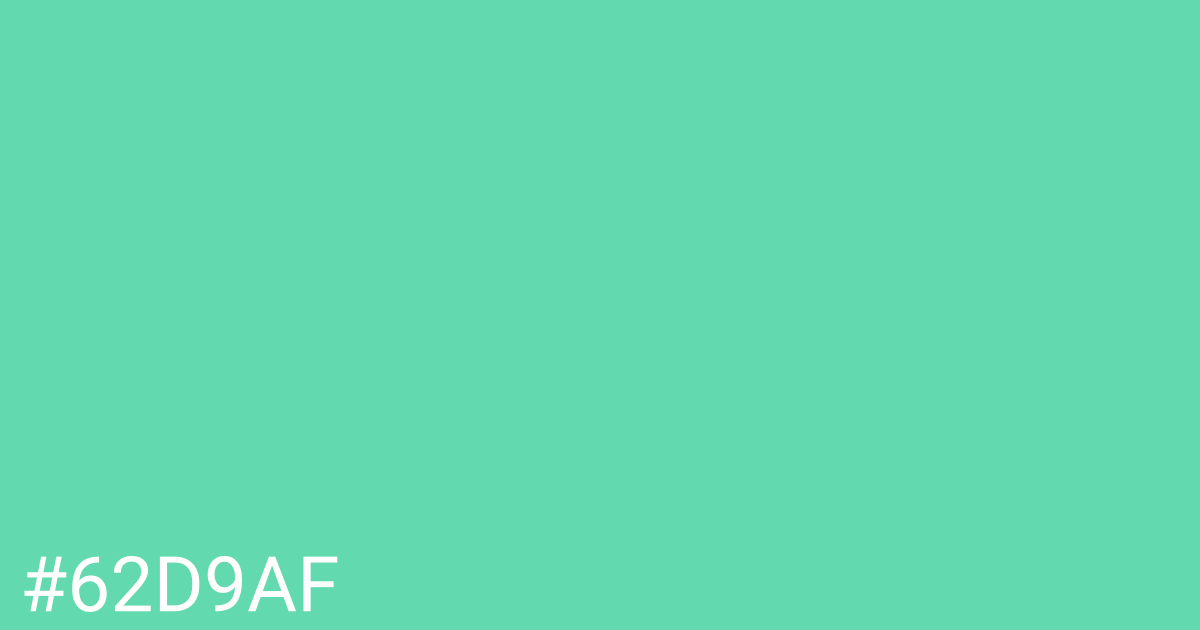 Hex color #62d9af graphic