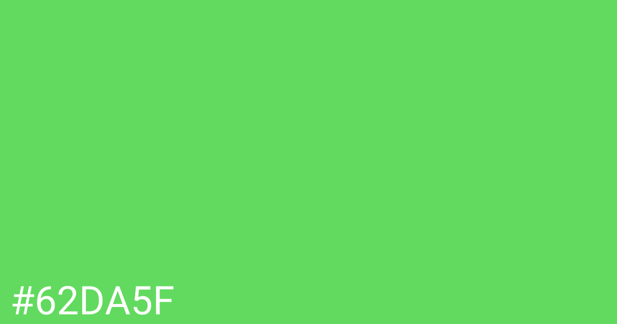 Hex color #62da5f graphic