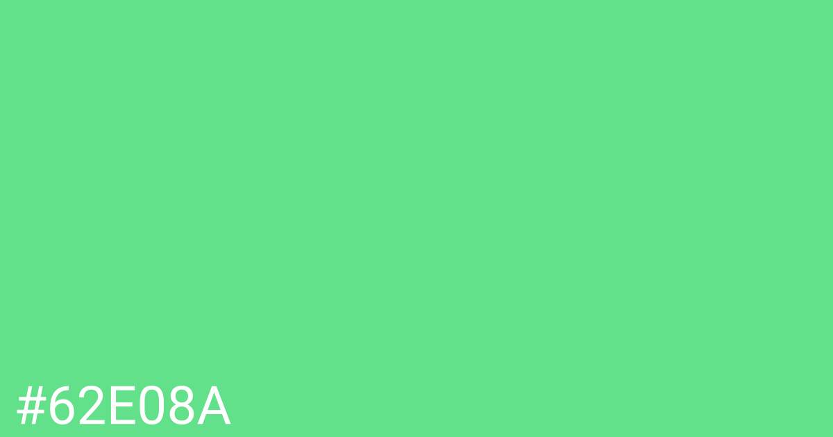 Hex color #62e08a graphic