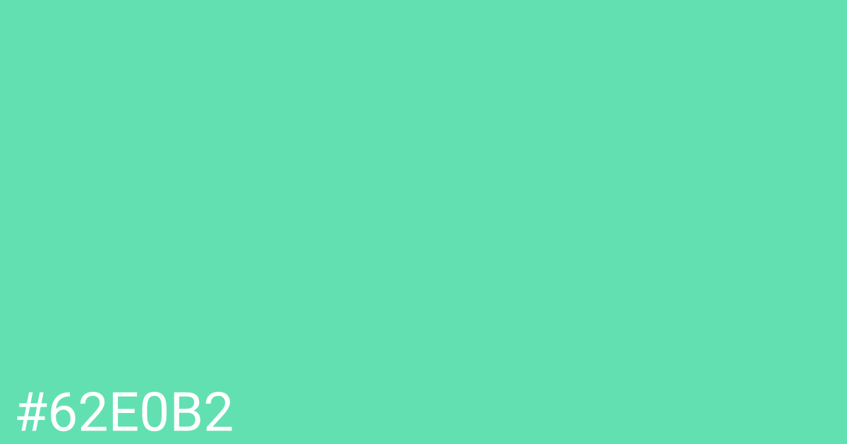 Hex color #62e0b2 graphic